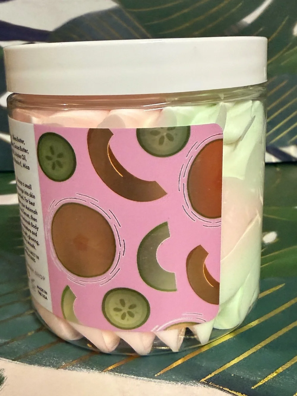 Aminnah Cucumber Melon Whipped Body Butter 8 oz New